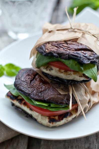 Portabella Mushroom Caprese Burgers