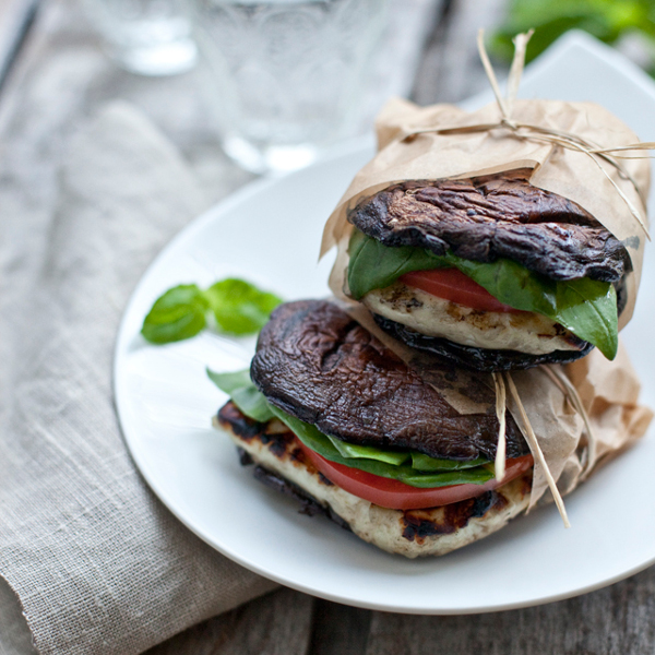 Portabella Mushroom Caprese Burgers