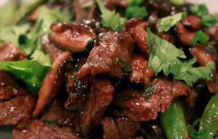 Shiitake Snow Pea Stirfry