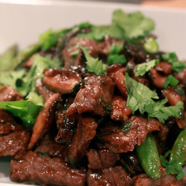 Shiitake Snow Pea Stirfry