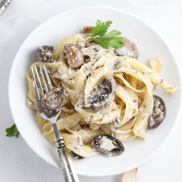 Pasta With Creamy Mushroom Sauce