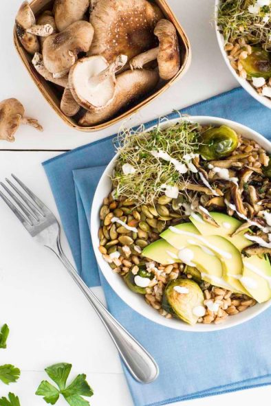 Avocado and Farro Harvest Buddha Bowl