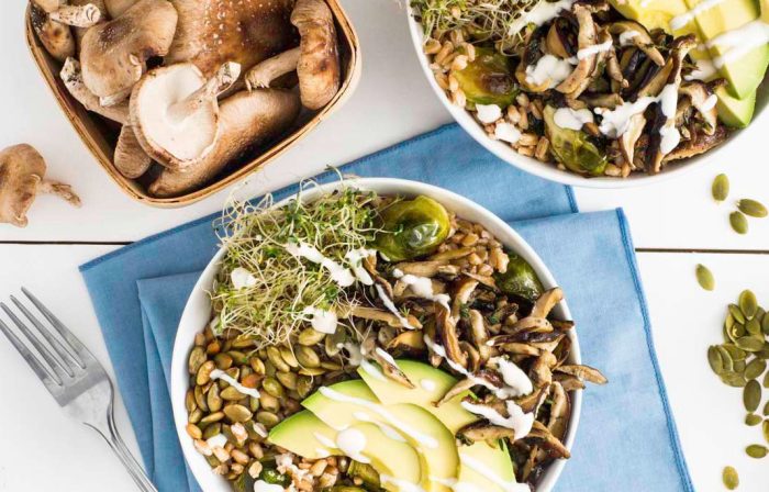 Avocado and Farro Harvest Buddha Bowl