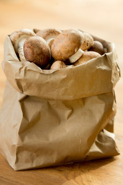 Mushrooms in a Paper Bag