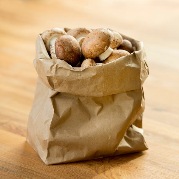 Mushrooms in a Paper Bag
