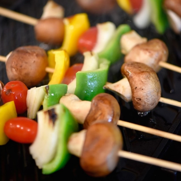 Grilled Mushroom Kebabs
