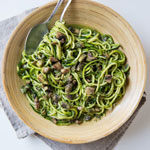 mushrooms in noodle salad