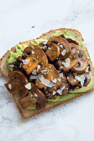 Sautéed Mushroom and Sundried Tomato Avocado Toast