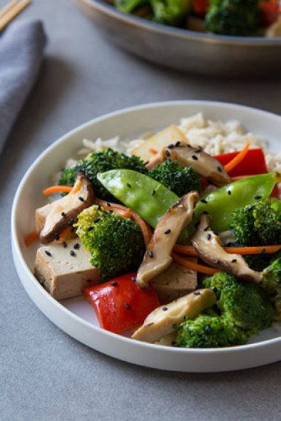 Shiitake Mushroom and Smoked Tofu Stir Fry