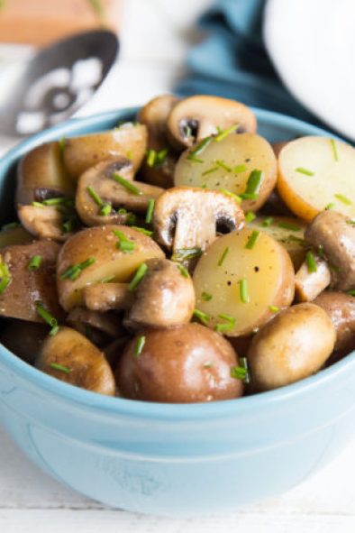 Mushroom and Chive Potato Salad