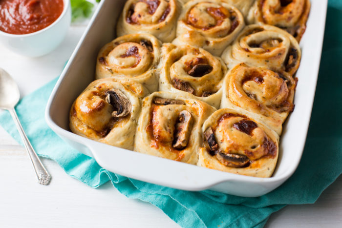 Pizza Rolls with mushrooms