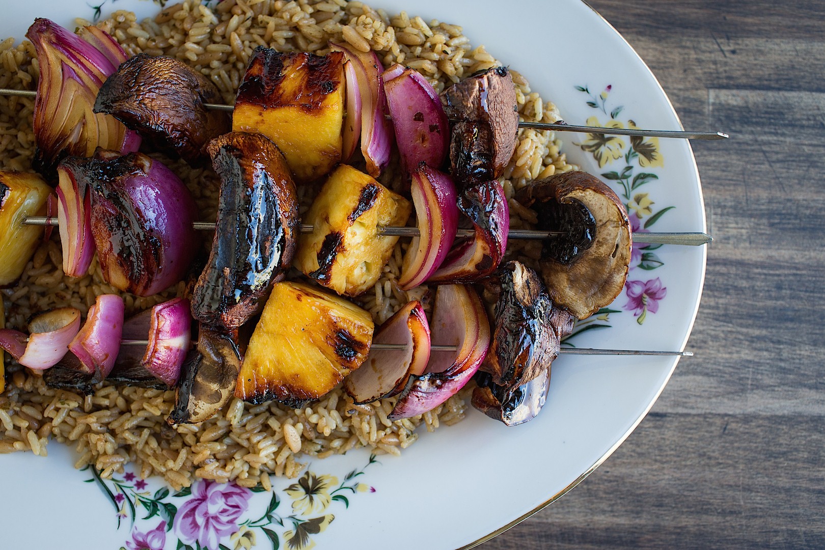Teriyaki Portabella Mushroom Kebabs | Mushroom Recipes