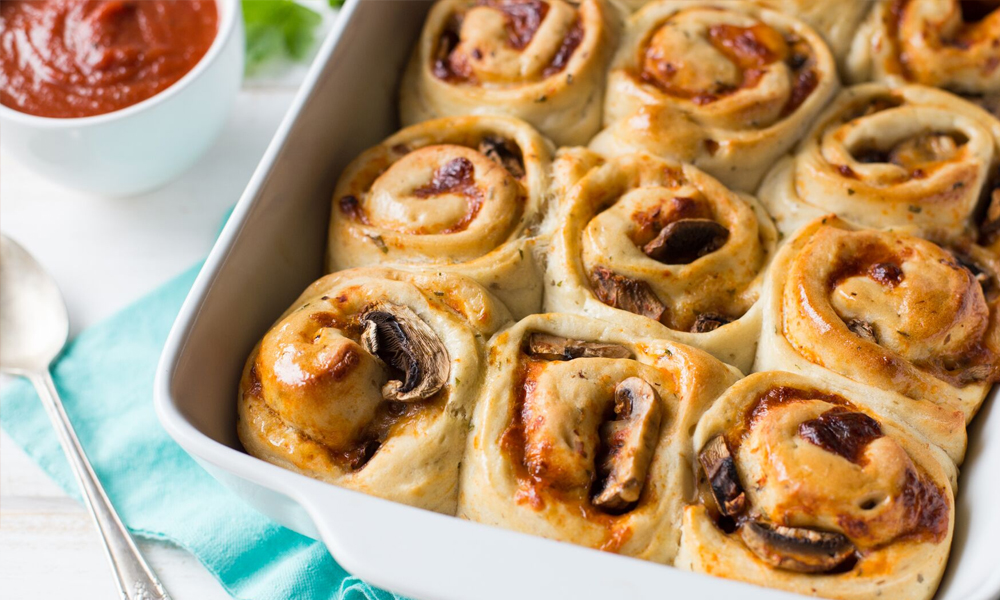 Mushroom Pizza Rolls