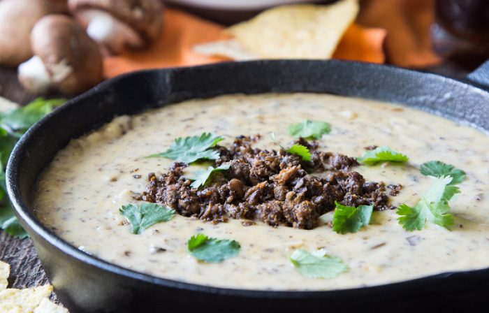 Blended Beef-Mushroom Queso