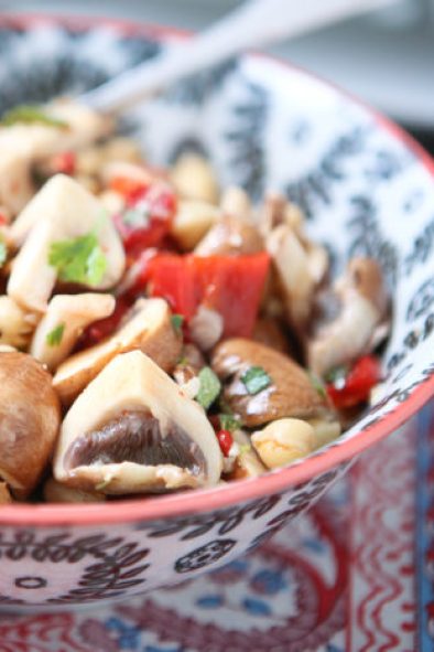 Marinated Mushroom and Chickpea Salad