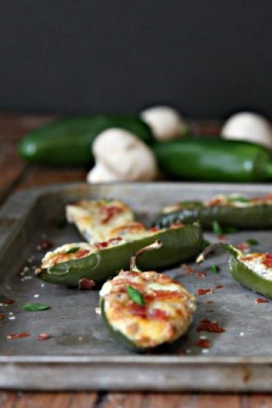 Mushroom Cheese Stuffed Jalapenos