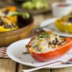 PPepper Burrito "Bowls" (Stuffed Peppers)