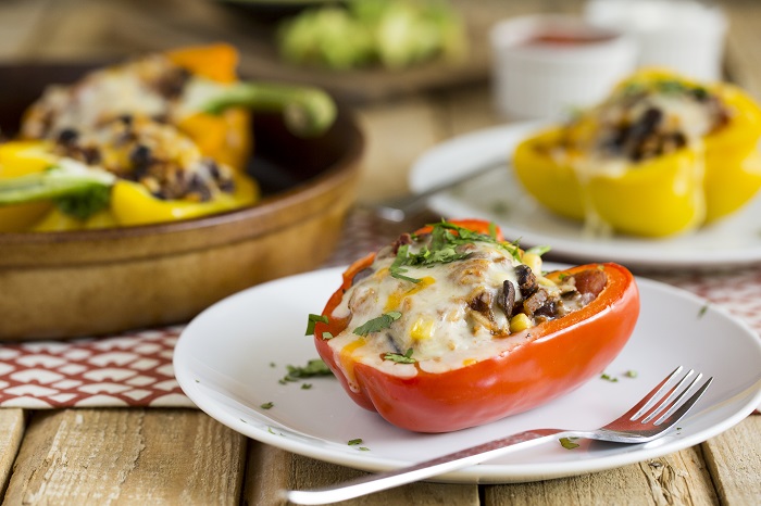 Pepper Burrito Bowls (stuffed peppers) 2
