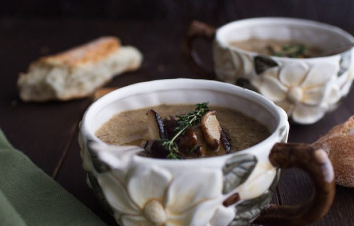 Roasted Mushroom Parsnip Soup