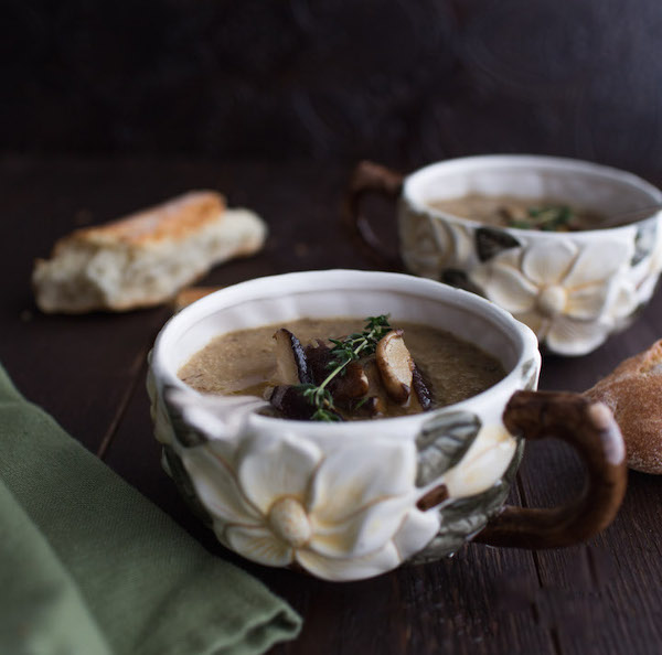 Roasted Mushroom Parsnip Soup