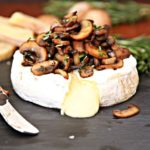 Savory Baked Brie with Crispy Mushrooms