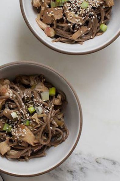 Soba Noodles with Sautéed Oyster Mushrooms