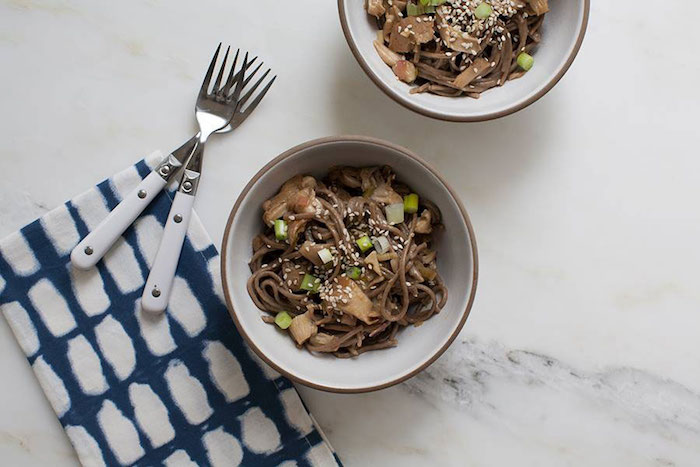 Soba Noodles with Sautéed Oyster Mushrooms