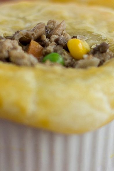 Individual Blended Chicken Pot Pies