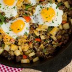 Potato Breakfast Hash with Eggs & Mushrooms