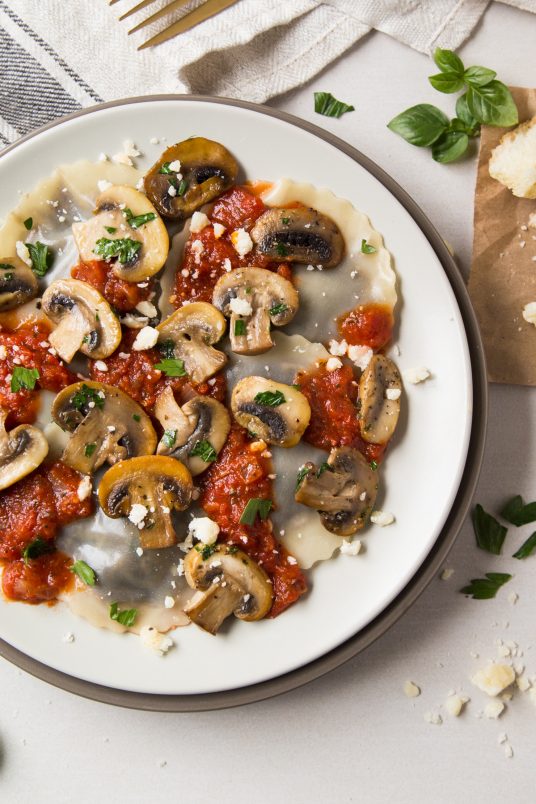Mushroom Marinara Ravioli Mushroom Recipes