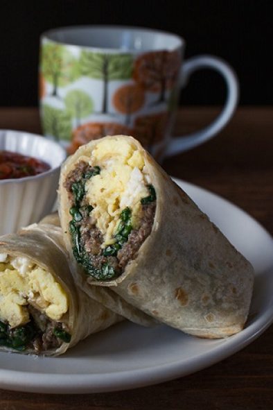 Mushroom Breakfast Burritos