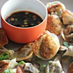 Mushroom-Spring Onion Dumplings with Black Vinegar-Chili Dipping Sauce