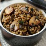 Creamy Pesto and Mushrooms with Whole Wheat Israeli Couscous