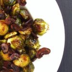 Roasted Brussels Sprouts with "Baby Bella" Bacon Bits