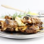 Grilled Steak, Mushroom and Onion Kebabs