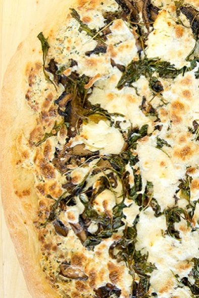 Triple Mushroom Truffle Goat Cheese Pizza