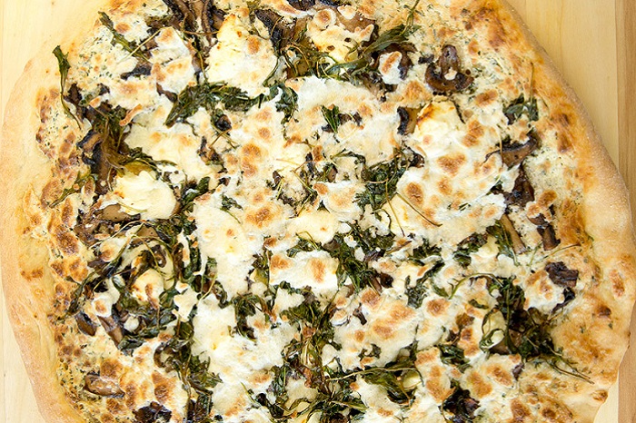 Triple Mushroom Truffle Goat Cheese Pizza