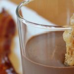 Umami Chocolata Panna Cotta, Maple Bacon Crisp