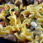 Cheesy Mushroom Sausage Pasta