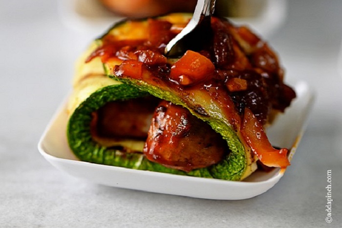 Chipotle Mushroom Zucchini Rolls