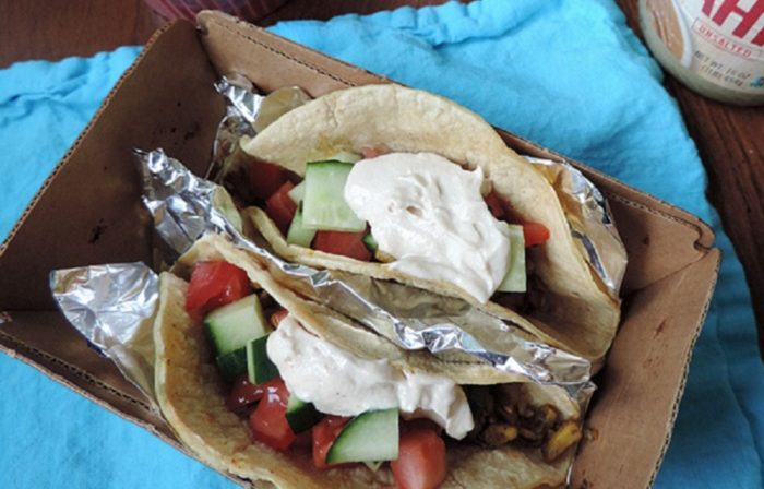 Mediterranean Mushroom Tacos