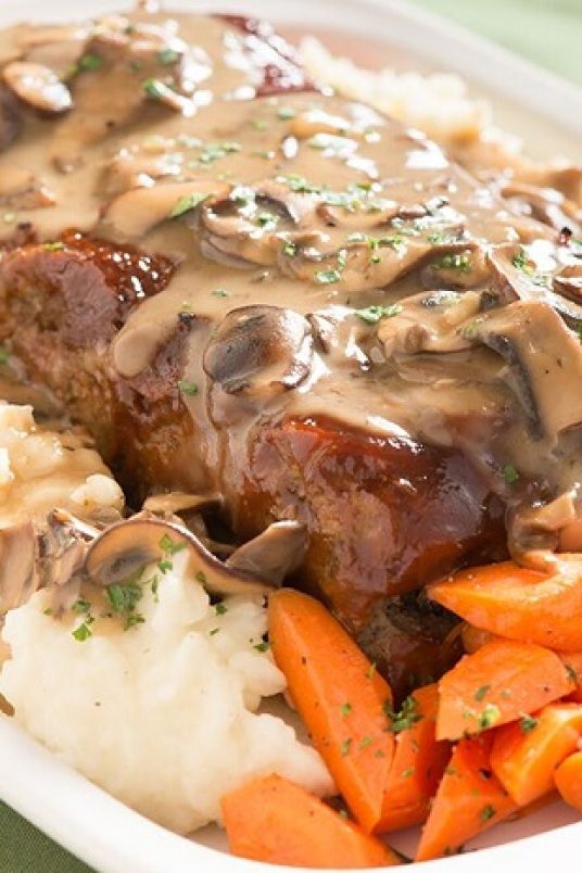 Mushroom Meatloaf with Mushroom Gravy Mushroom Recipes