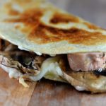 Mushroom and Chicken Quesadilla