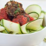 Mushroom Veggie 'Meatballs' and Zucchini Pasta