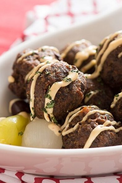 Spicy Moroccan Mushroom Meatballs with Harrisa Aioli