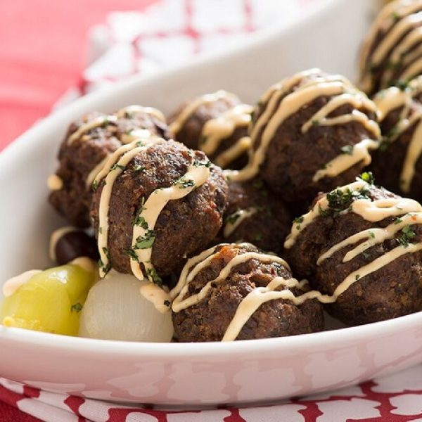 Spicy Moroccan Mushroom Meatballs with Harrisa Aioli