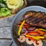 Surf and Turf Shrimp Portabella Fajitas