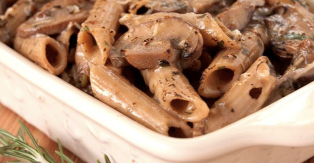 Brown Rice Pasta and Mushroom Casserole