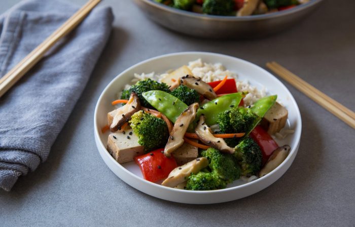 Shiitake Mushroom and Smoked Tofu Stir Fry
