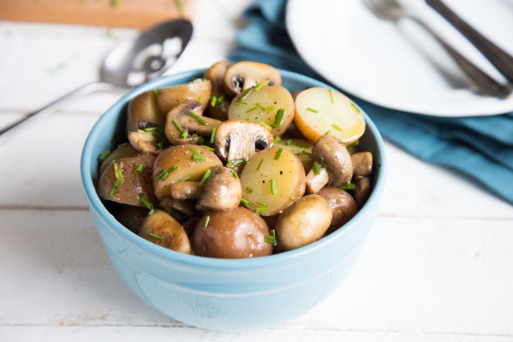 Mushroom Chive Potato Salad